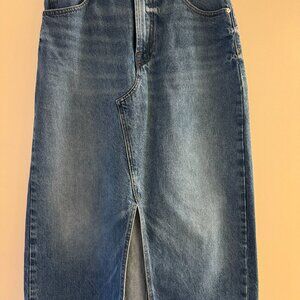 Frame Long Denim Skirt
